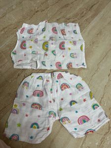 Muslin Rainbow Baby Outfit Set- 12-18 months