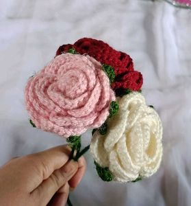 Crochet Rose Bouquet