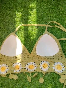 Crochet Daisy Bralette Top with Free Size