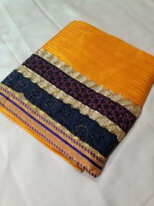 Yellow Net Saree 😍