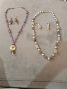 Two Necklace & Earring Sets