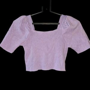 Lilac Square Neck CROP TOP