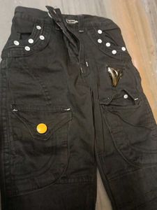 Stylish Kids' Black Cargo Pants