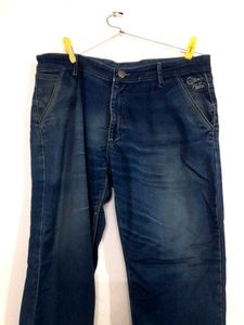 Classic Dark Wash Straight Fit Denim Jeans