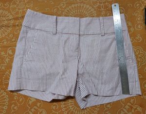White Stripe Shorts