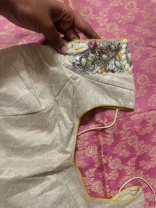 Pure Khaddi Banarasi Saree With Blouse