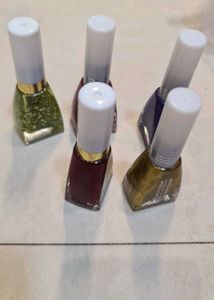 Sparkly Green &amp; Multi Nail Polish