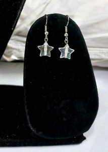 Handmade Clear Star Earrings