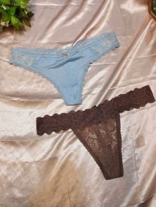 Lace Thong Panties - 2 Pack