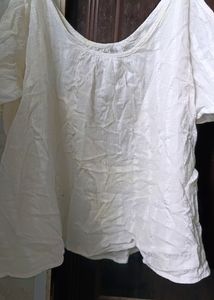 Off White Shoulder Top
