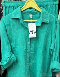 Green Pure Cotton Co_ord Set