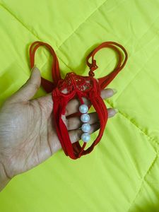 Women Thong Red Panty With Pearl