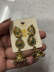 Colorful Jhumka Earrings