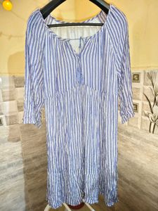 BOGO 🎁 Buy One Get 1 Free🎁XXL Blue Striped Dress