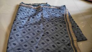 Vintage Blue Bandhani Sari