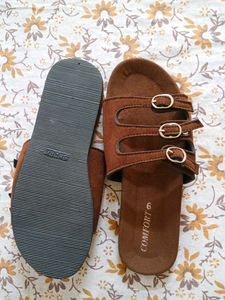 Brown Comfort Slides