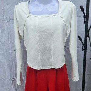 Elegant White Long Sleeve Top