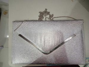 Silver Evening Clutch