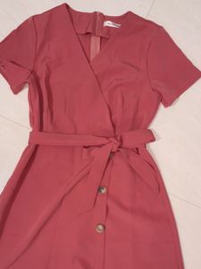 Dusty Rose Wrap Romper