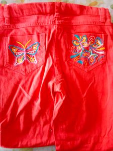 Girls Stylish Red Pant