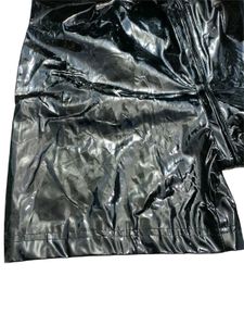 Faux Leather Edgy Black Romper Size XL