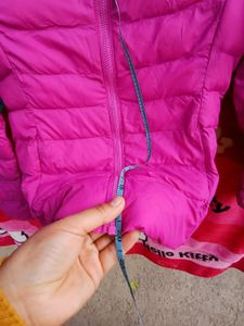 Pink Padded downfeather jacket