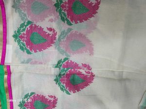 White And Pink Kota Saree