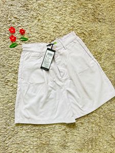 Pleated High-Waisted Shorts