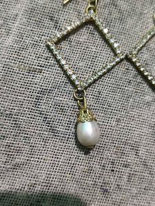 Sparkling Pearl Drop Earrings