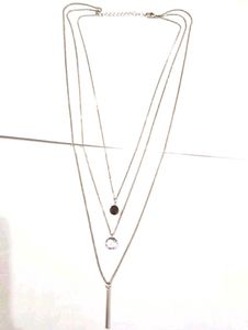 Pave Oval Convertible Layered Pendant Necklace