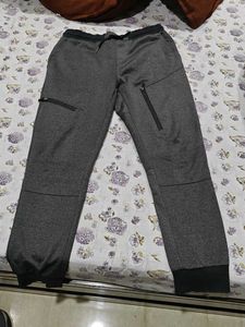 Men's Grey Joggers with Zippers