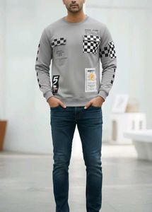 Graphic Grey Crewneck