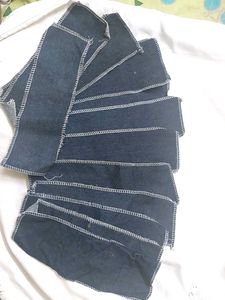 Denim Fabric Squares for Crafts - Set of 10