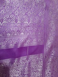 purple silk saree