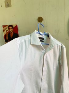 CK White Striped Formal Shirt