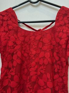 Red Lace Kurti