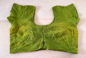 Green Floral Printed Saree With Blouse