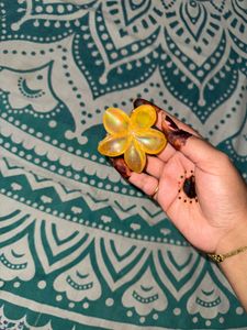Flower Claw Clip Orange