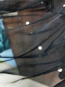 Black Sheer Pearl Dress