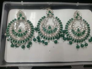 Emerald Green Indian Jewelry Set