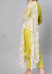 Elegant Yellow Embroidered Kurta Set