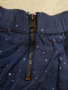 Navy blue mini skirt