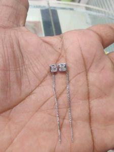 Pure Silver Sui Dhaga Dangling Earrings