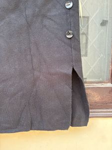 Chic Black Skirt with Button Detail