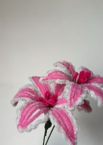 Wild pink Lilies 🌷Pipe cleaner flower
