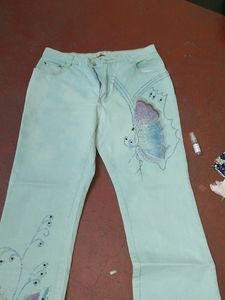 Butterfly Embroidery Jeansh