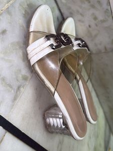 White Chain Detail Mules coin offer available