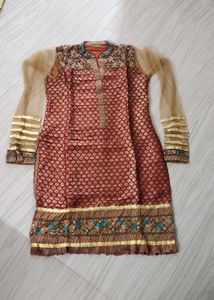 Heavy Pearl N Stone Work Kurta Set
