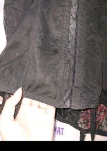 Lace Net Corset With Stocking Option
