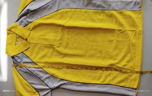 Yellow &amp; Gray Polo T Shirt